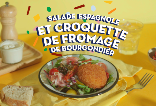 Salade Espagnole et croquette de fromage De Bourgondiër 
