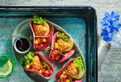 Bietenwraps met Nacho Cheese Bites