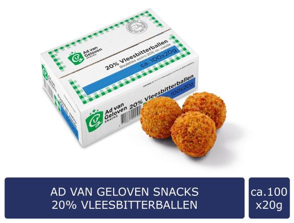 In verpakking 20% Vleesbitterballen