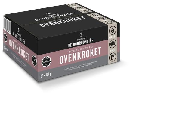 In verpakking Hybride rundvlees ovenkroket