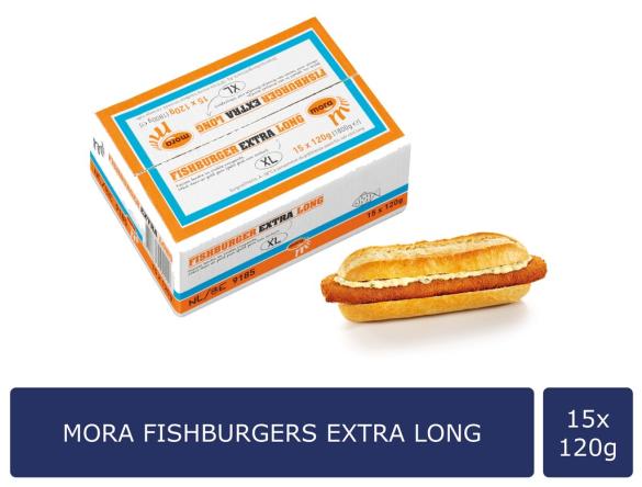In verpakking Fishburger extra long