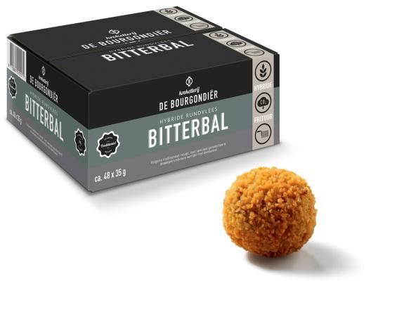 Uit verpakking Hybride rundvlees bitterbal
