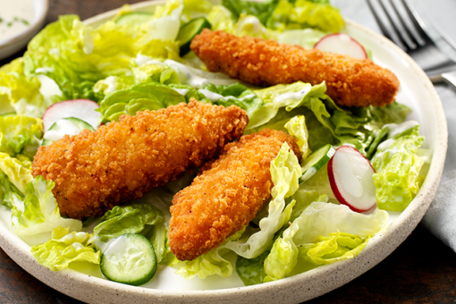 Crispy Chick’n Salade Caesar