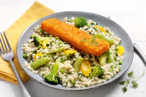 Fishcorn® met Risotto Verde